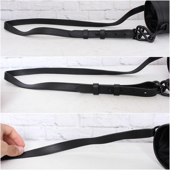 Louis Vuitton Chalk Nano Bucket Bag Monogram Shadow Leather Crossbody A4283 - Picture 6 of 11